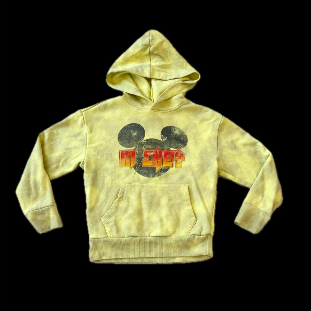 Old Navy Disney Sz 8 (Medium) Boys Rock n Roll Mickey Logo Yellow
